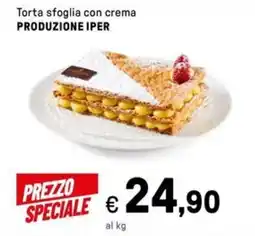 Iper La Grande Torta sfoglia con crema PRODUZIONE IPER offerta