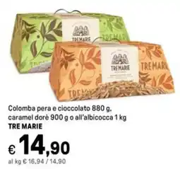Iper La Grande Colomba pera e cioccolato, caramel doré o all'albicocca TRE MARIE offerta