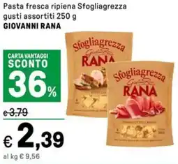 Iper La Grande Pasta fresca ripiena Sfogliagrezza GIOVANNI RANA offerta