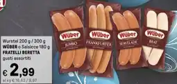 Iper La Grande Wurstel WÜBER o Salsicce FRATELLI BERETTA offerta