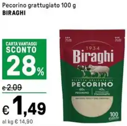 Iper La Grande Pecorino grattugiato BIRAGHI offerta