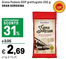 Iper La Grande Grana Padano DOP grattugiato GRAN SORESINA offerta