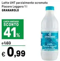 Iper La Grande Latte UHT parzialmente scremato Piacere Leggero GRANAROLO offerta