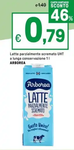 Iper La Grande Latte parzialmente scremato UHT a lunga conservazione ARBOREA offerta