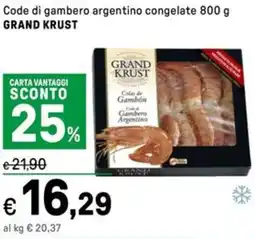 Iper La Grande Code di gambero argentino congelate GRAND KRUST offerta