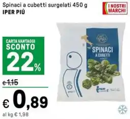 Iper La Grande Spinaci a cubetti surgelati IPER PIÚ offerta