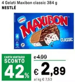 Iper La Grande 4 Gelati Maxibon classic NESTLÉ offerta