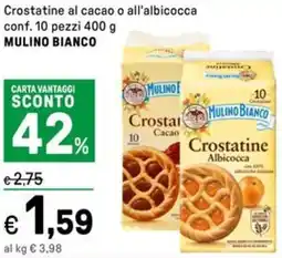 Iper La Grande Crostatine al cacao o all'albicocca conf. 10 pezzi MULINO BIANCO offerta
