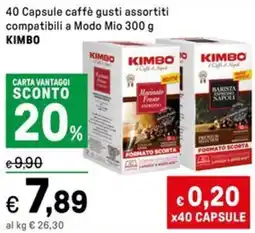 Iper La Grande 40 Capsule caffè compatibili a Modo Mio KIMBO offerta