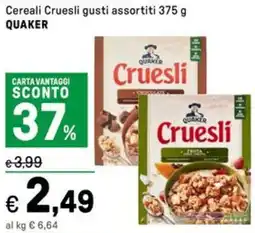 Iper La Grande Cereali Cruesli QUAKER offerta