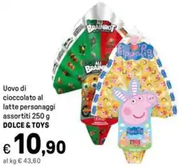 Iper La Grande Uovo di cioccolato al latte personaggi DOLCE & TOYS offerta