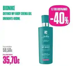 Medi-Market Bionike defence my body crema gel drenante offerta