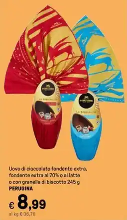 Iper La Grande Uovo di cioccolato fondente extra, fondente extra al 70% o al latte o con granella di biscotto PERUGINA offerta