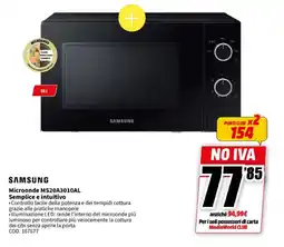 MediaWorld SAMSUNG Microonde MS20A3010AL Semplice e intuitivo offerta