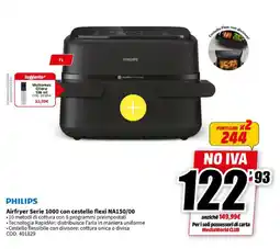 MediaWorld PHILIPS Airfryer Serie 1000 con cestello flexi NA150/00 offerta