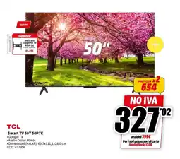 MediaWorld TCL Smart TV 50" 50P7K offerta
