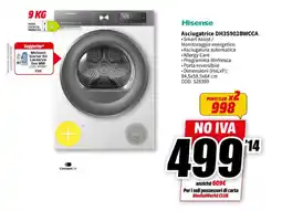 MediaWorld Hisense Asciugatrice DH3S902BWCCA offerta