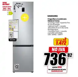 MediaWorld SAMSUNG Frigorifero Combinato RB38C674CSA offerta