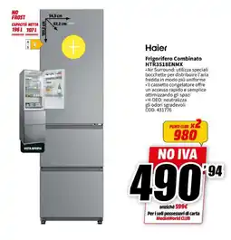 MediaWorld Hair Frigorifero Combinato HTR3518ENMX offerta