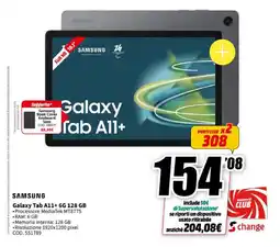 MediaWorld SAMSUNG Galaxy Tab A11+ 6G 128 GB offerta