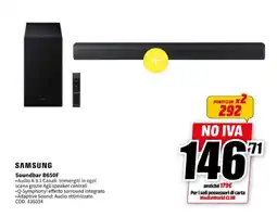 MediaWorld SAMSUNG Soundbar B650F offerta