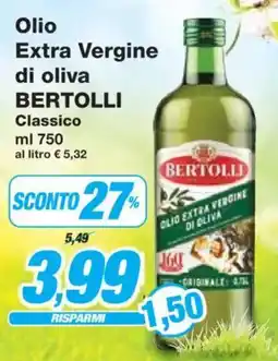 Prix Quality Olio Extra Vergine di oliva BERTOLLI Classico offerta