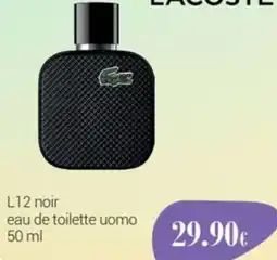Tigotà LACOSTE L12 noir eau de toilette uomo offerta