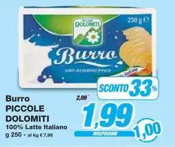 Prix Quality Burro PICCOLE DOLOMITI 100% Latte Italiano offerta