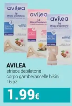 Tigotà AVILEA strisce depilatorie corpo gambe/ascelle bikini offerta