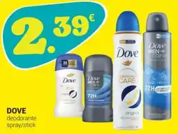 Tigotà DOVE deodorante spray/stick offerta