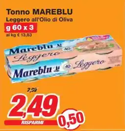 Prix Quality Tonno MAREBLU Leggero all'Olio di Oliva offerta
