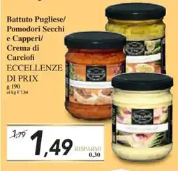 Prix Quality Battuto Pugliese/ Pomodori Secchi e Capperi/ Crema di Carciofi ECCELLENZE DI PRIX offerta