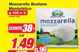 Prix Quality Mozzarella Bustone Montefelice offerta