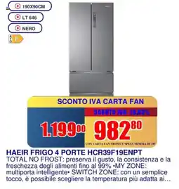 Trony HAEIR FRIGO 4 PORTE HCR39F19ENPT offerta