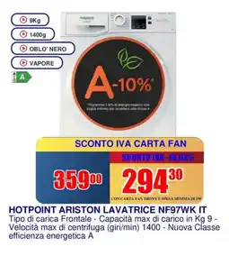 Trony HOTPOINT ARISTON LAVATRICE NF97WK IT offerta