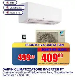 Trony DAIKIN CLIMATIZZATORE INVERTER FT offerta