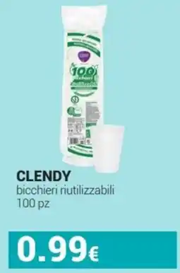 Tigotà CLENDY bicchieri riutilizzabili offerta