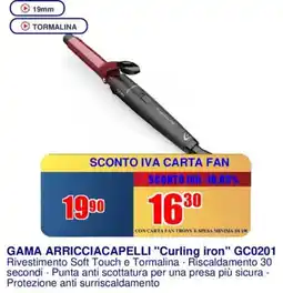 Trony GAMA ARRICCIACAPELLI "Curling iron" GC0201 offerta