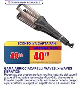 Trony Gama arricciacapelli waves, x-waves keration offerta