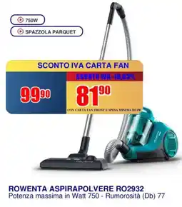 Trony ROWENTA ASPIRAPOLVERE RO2932 offerta