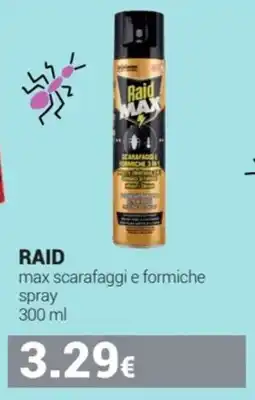 Tigotà RAID max scarafaggi e formiche spray offerta