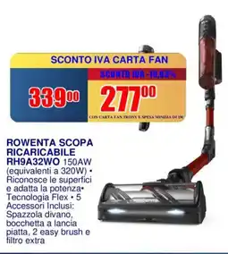 Trony ROWENTA SCOPA RICARICABILE RH9A32WO offerta