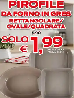 Prix Quality Pirofile da forno in gres rettangolare/ ovale/quadrata offerta