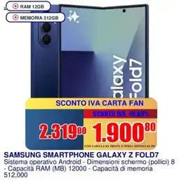 Trony SAMSUNG SMARTPHONE GALAXY Z FOLD7 offerta