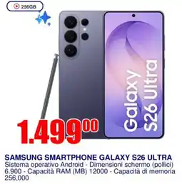Trony SAMSUNG SMARTPHONE GALAXY S26 ULTRA offerta