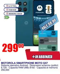 Trony MOTOROLA SMARTPHONE MOTO G57 offerta