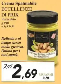 Prix Quality Crema Spalmabile ECCELLENZE DI PRIX Pistacchio offerta