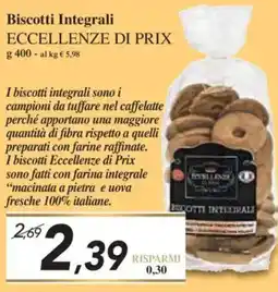 Prix Quality Biscotti Integrali ECCELLENZE DI PRIX offerta