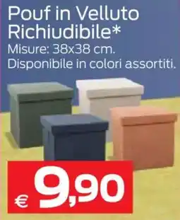 Prix Quality Pouf in Velluto Richiudibile offerta