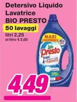 Prix Quality Detersivo Liquido Lavatrice BIO PRESTO offerta